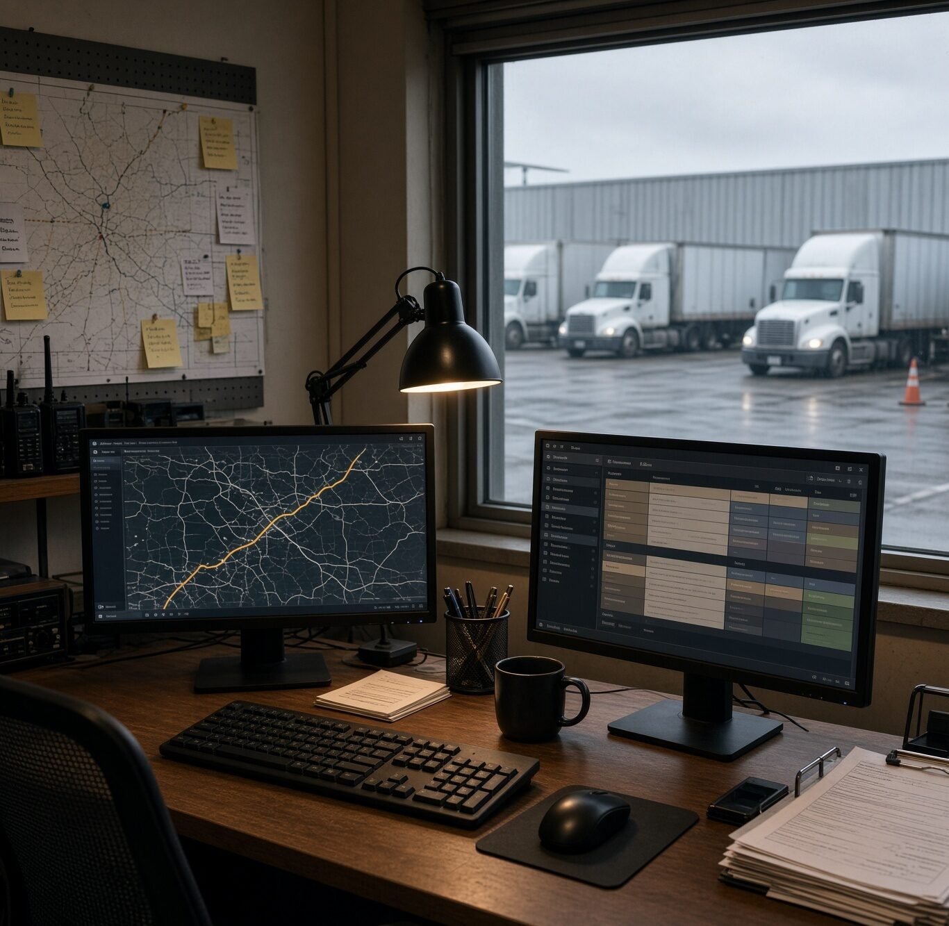Dispatch office planning routes for the day